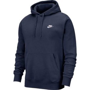nike sportswear club fleece pullover hoodie midnight navy midnight navy white (1)