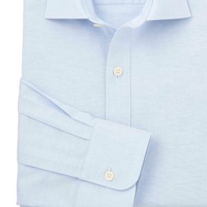 blue pinpoint cotton classic fit formal shirt single cuff 1545pbl sleeve detail copy copy