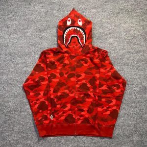 Bape hoodie Red